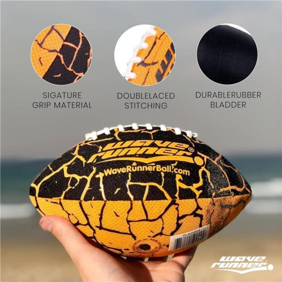 Kids Ball Grip It Football Size 9.25in Water Football,Beach Toys‎ for Boys - Picture 6 of 6